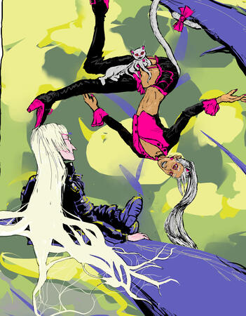 A comic fragment. Karen and Charles from Windwood Syndrome.